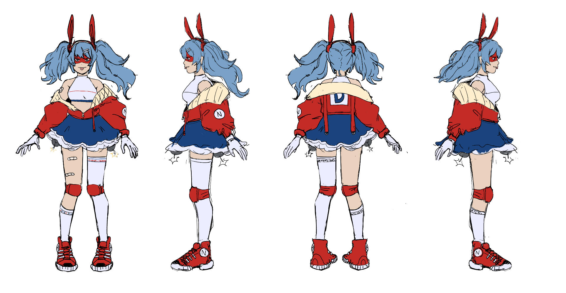 Redesign of Domino&#39;s The Noid. What if he was a gacha game character?