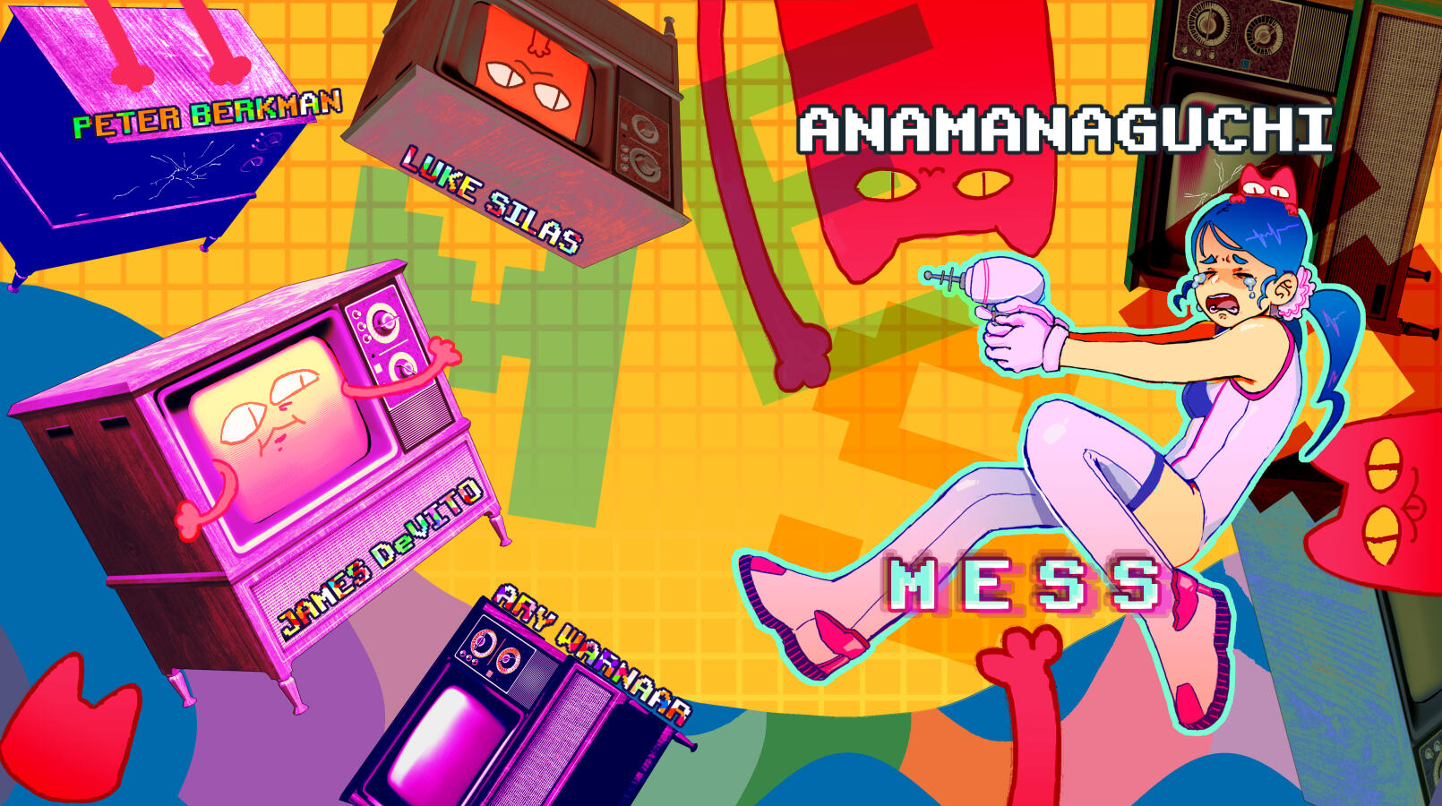 (NOT OFFICIALLY AFFILIATED WITH ANAMANAGUCHI) album design for single track &quot;MESS&quot;
